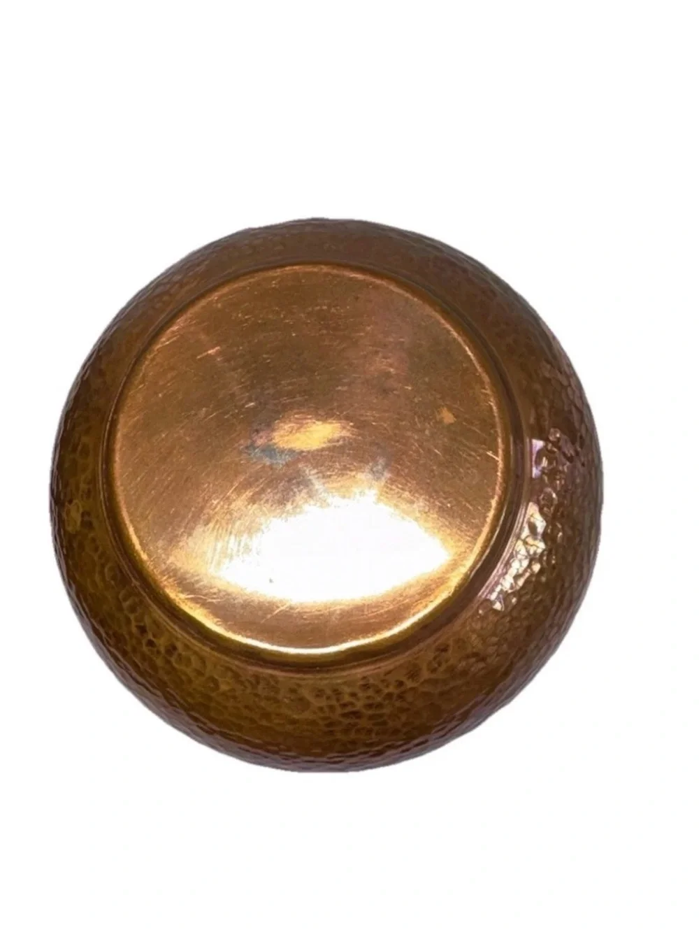 Hammered Copper Trumpet MCM Vintage Decorative Vase Mission Style 6.5 Inches